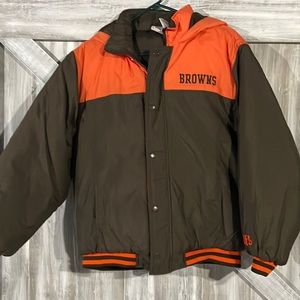 Retro-youth large (16-18) Browns winter coat